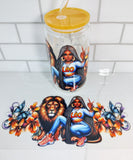 zodiac sign girls glass cup