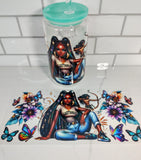 zodiac sign girls glass cup