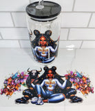 zodiac sign girls glass cup