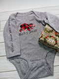 "Mama bear / Baby bear " matching long sleeve gray shirts