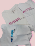 Beautiful Mommy, Daughter and Handsome son matching t-shirts