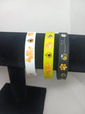 Honey bee wristbands white / yellow/ black