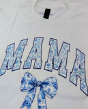 Mama Pink and Blue Floral shirt