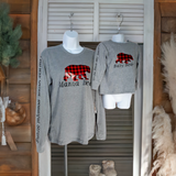 "Mama bear / Baby bear " matching long sleeve gray shirts