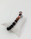 Lava / Rhodonite beaded Bracelets