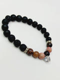 Lava / Rhodonite beaded Bracelets