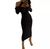 Off shoulder Sweater Dress