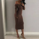 Off shoulder Sweater Dress
