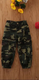 3-piece Army green girl set