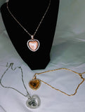 Heart keepsake picture necklace