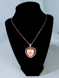 Heart keepsake picture necklace