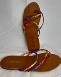 Tie-dye sandals