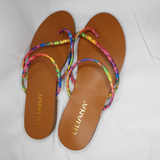 Tie-dye sandals