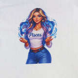 Zodiac White Girl Tshirts