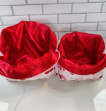 Paris and Cherry Valentine makeup bags