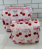 Paris and Cherry Valentine makeup bags