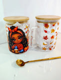 Girls Fall Glass Mugs