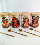 Girls Fall Glass Mugs