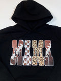 Football Mama Hoodies Black or White