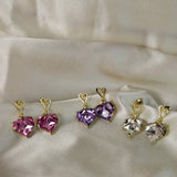 Heart Shape Pendant Earrings