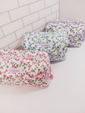 Floral Quilted Makeup Toiletry box bags