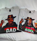 Mama and Dad Halloween matching t shirt