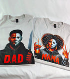 Mama and Dad Halloween matching t shirt