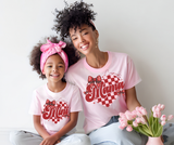 Mama and Mini heart T shirts