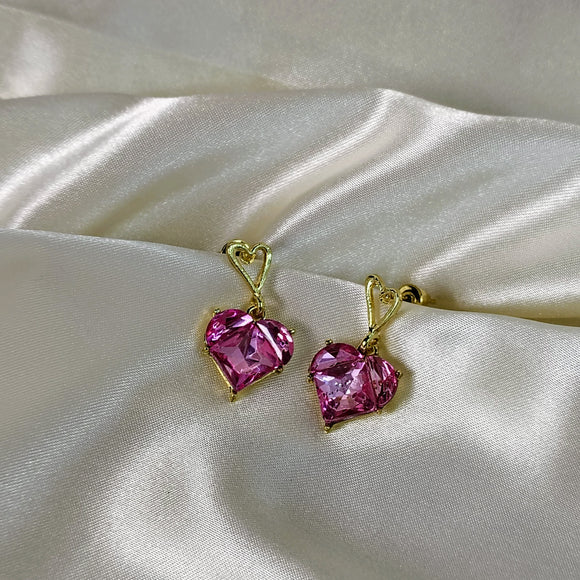 Heart Shape Pendant Earrings