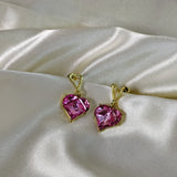 Heart Shape Pendant Earrings