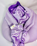 Satin hooded Travel Neck Pillow Blue or Pink