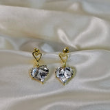 Heart Shape Pendant Earrings