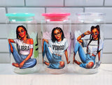Zodiac Girls Glass Cups B NEW