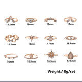 Ring set, Fashion gold ring set, different sizable rings