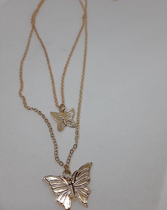 Double butterfly necklace